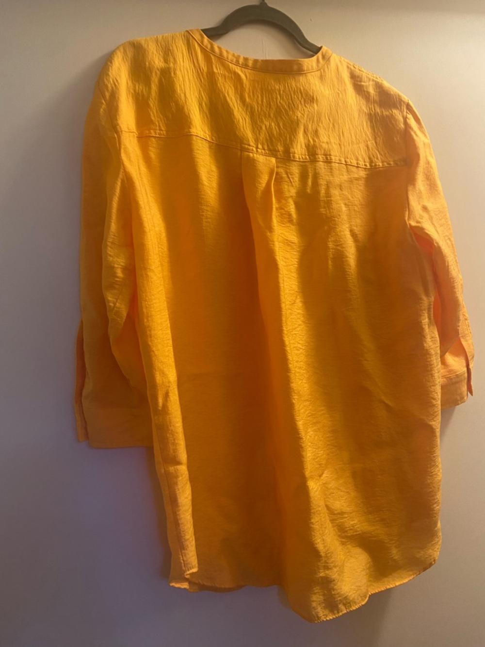 Westbound Bright Yellow Button-Front Blouse - Picture 2 of 3